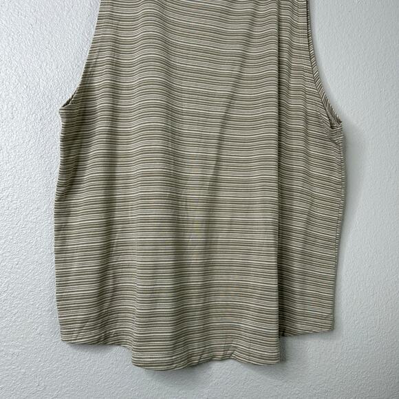 Athleta Cloudlight Striped Muscle Tank Top Green Size Large - Picture 4 of 7